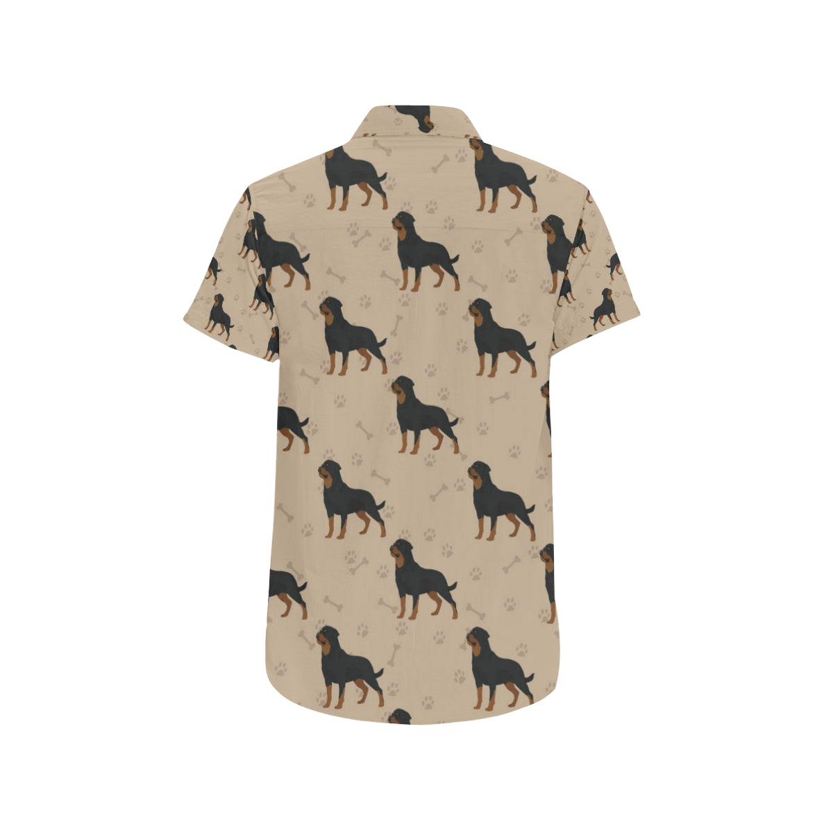 Rottweiler Pattern Print Design A01 Men's Short Sleeve Button Up Shirt