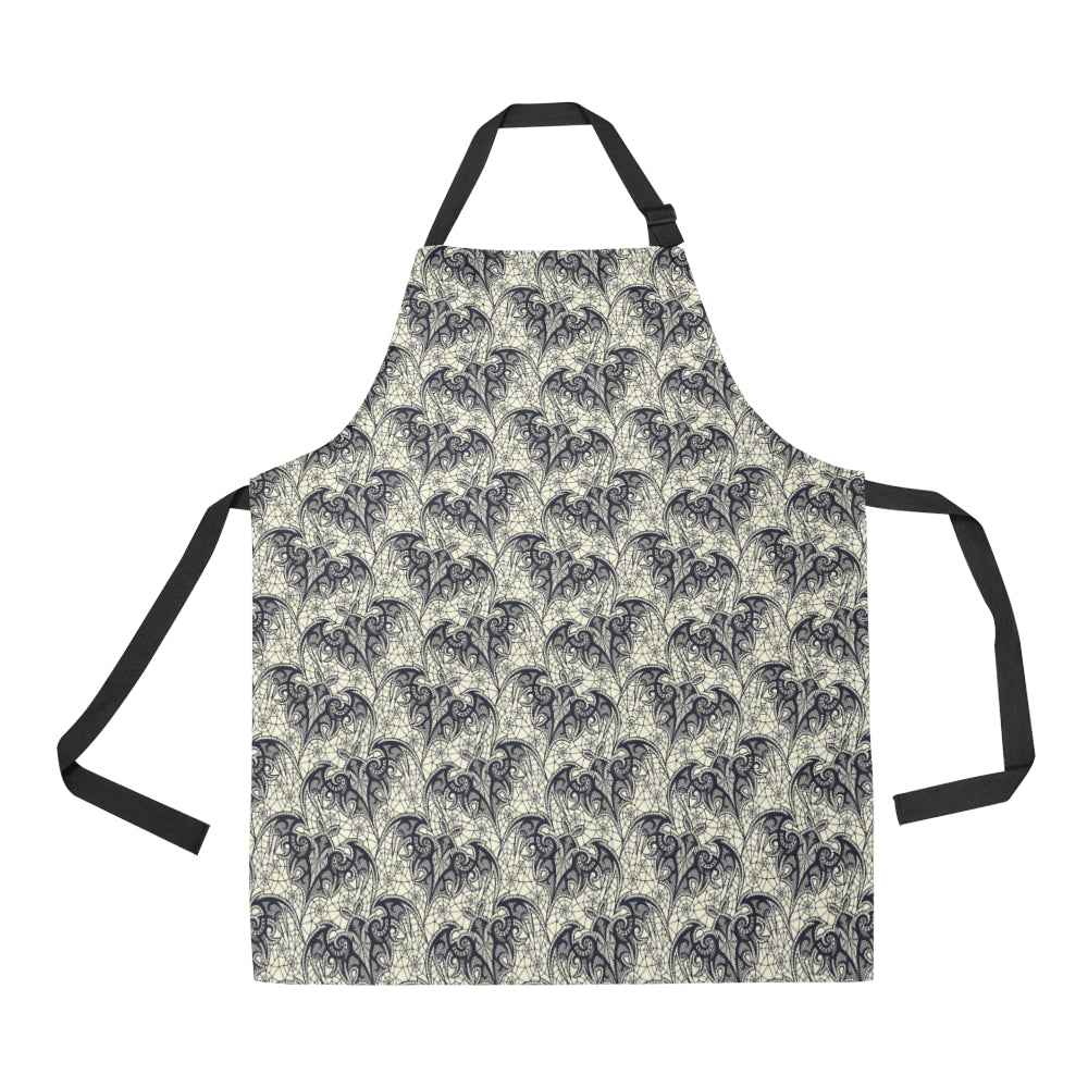 Bat Tribal Pattern Print Design 06 Apron with Pocket