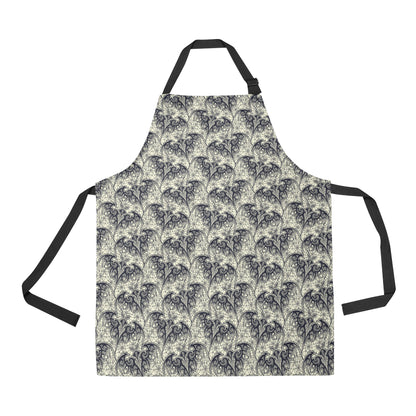 Bat Tribal Pattern Print Design 06 Apron with Pocket