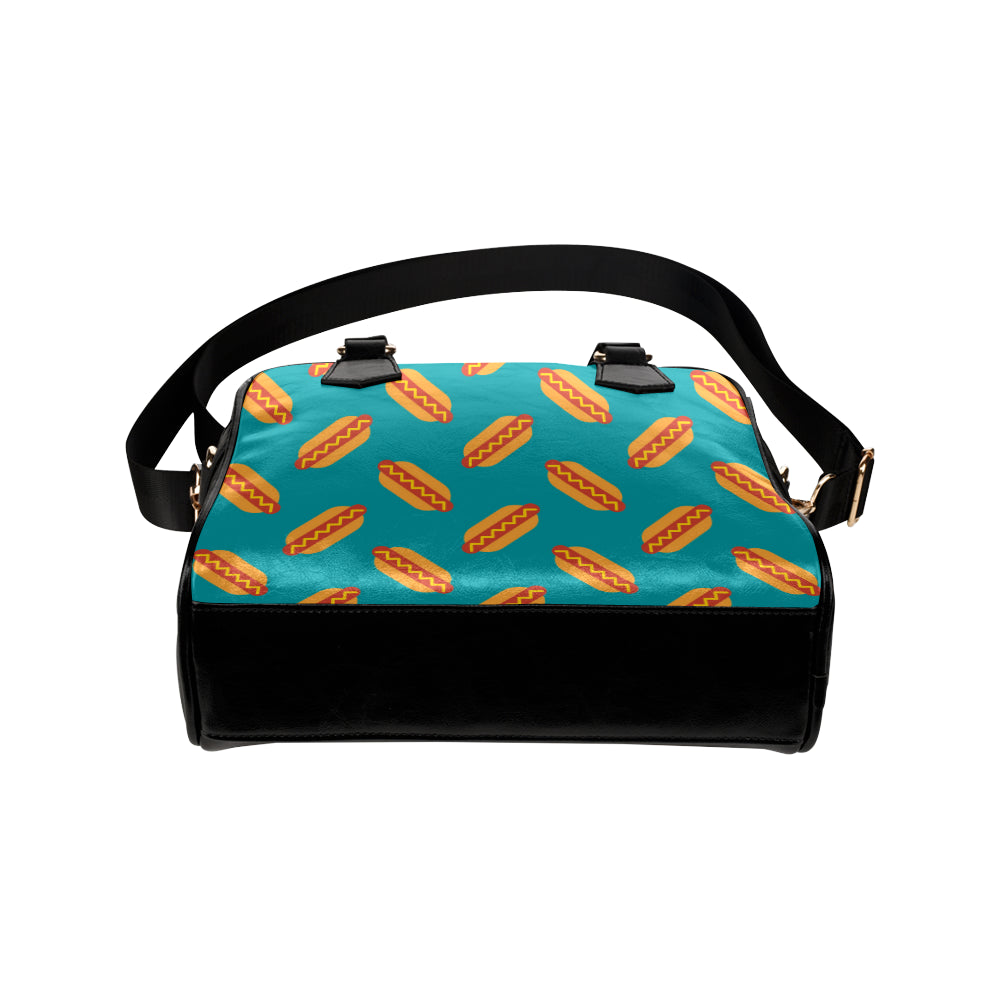 Hot Dog Pattern Print Design 03 Shoulder Handbag