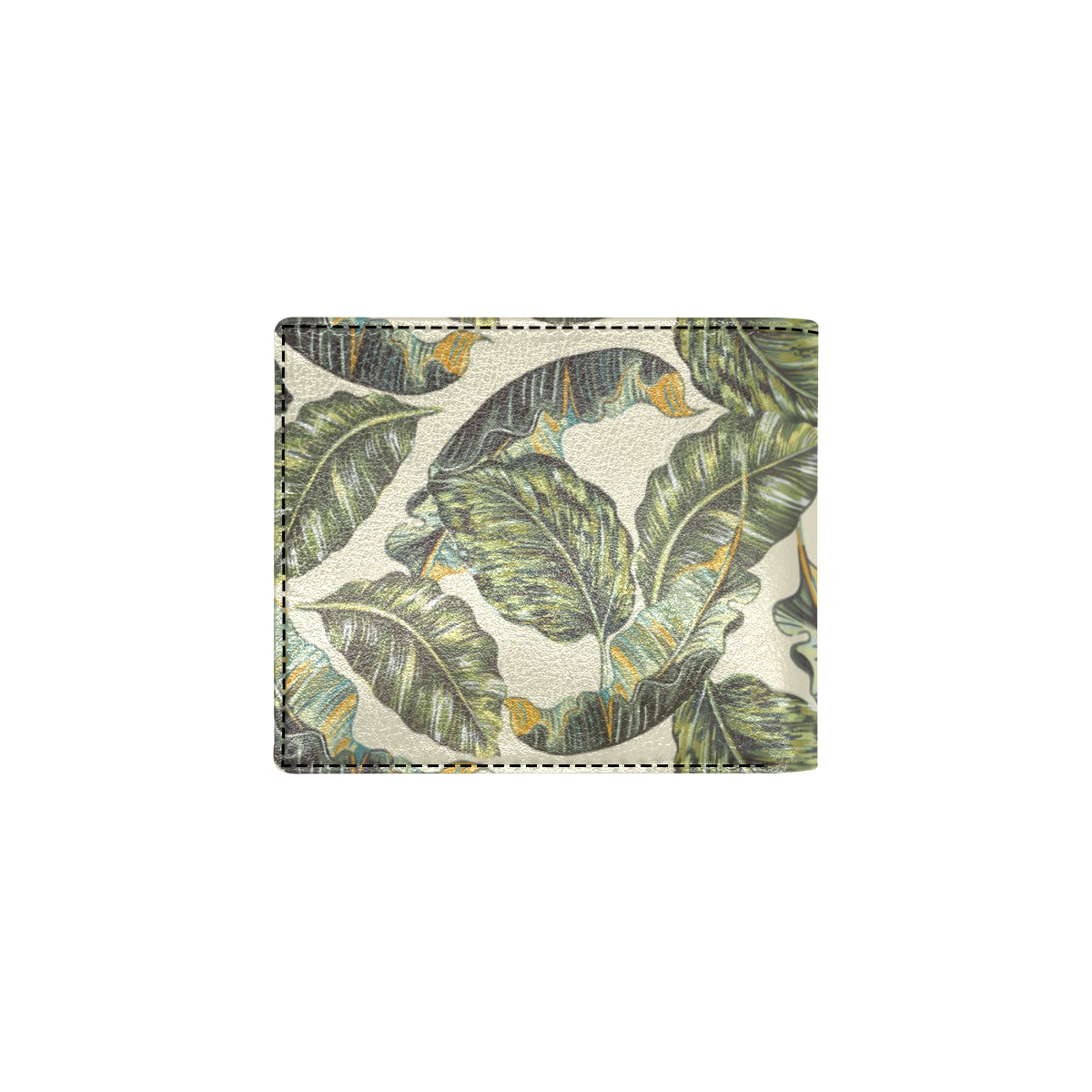 Banana Leaf Pattern Print Design BL08 Men's ID Card Wallet