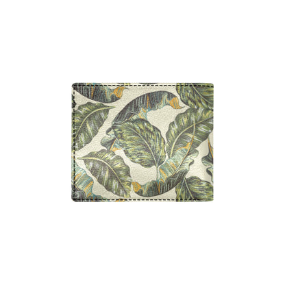 Banana Leaf Pattern Print Design BL08 Men's ID Card Wallet