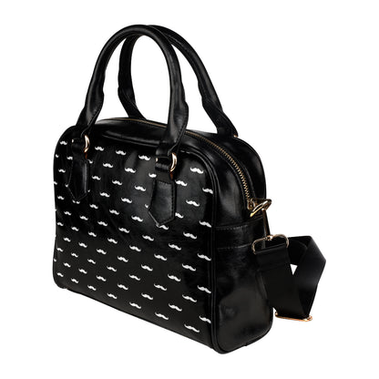 Mustache Pattern Print Design A04 Shoulder Handbag