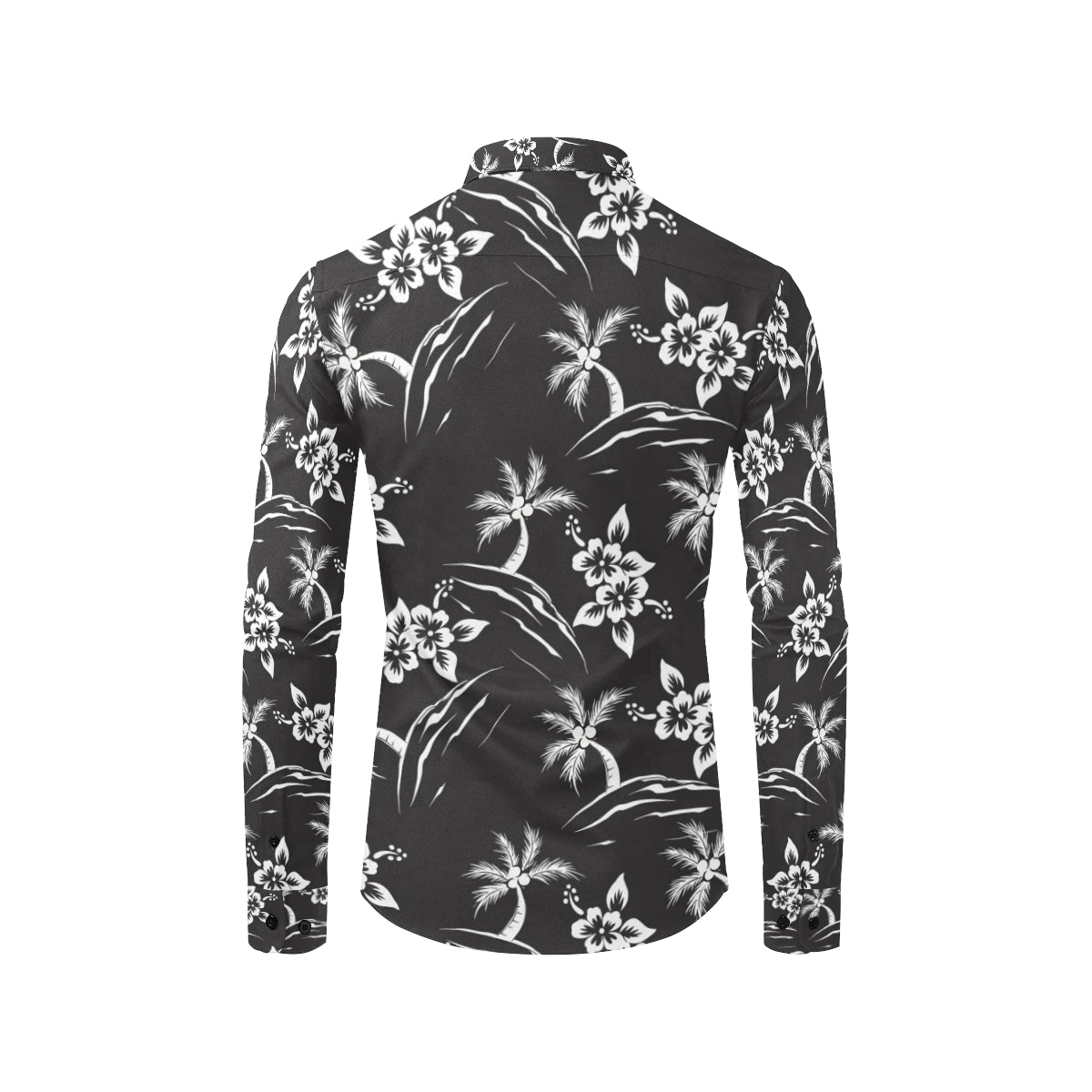 Palm Tree Pattern Print Design PT02 Men's Long Sleeve Shirt