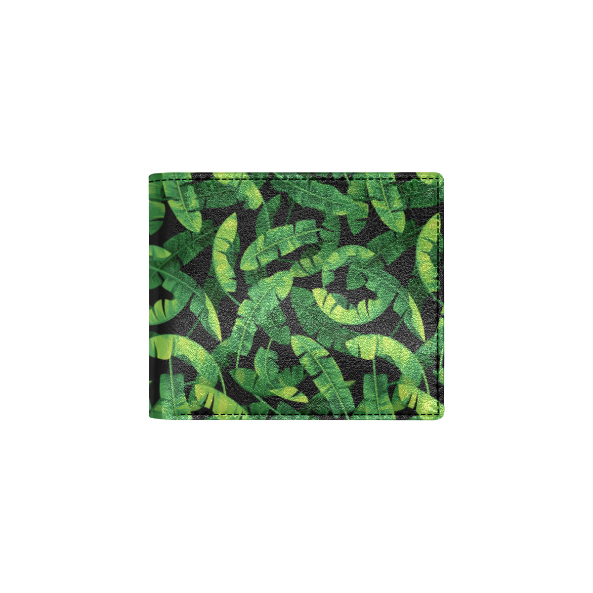 Banana Leaf Pattern Print Design 02 Men's ID Card Wallet
