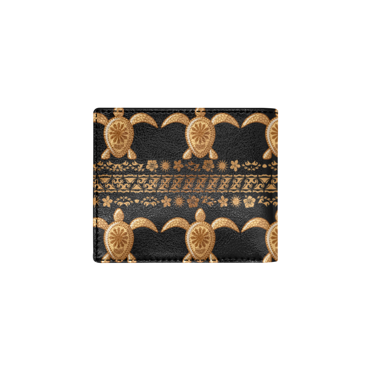 Tribal Sea turtle Polynesian Hawaiian Men's ID Card Wallet