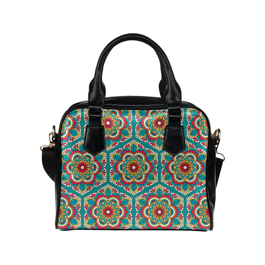Mandala Pattern Print Design 03 Shoulder Handbag