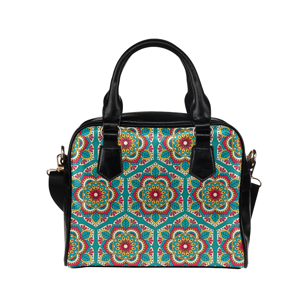 Mandala Pattern Print Design 03 Shoulder Handbag