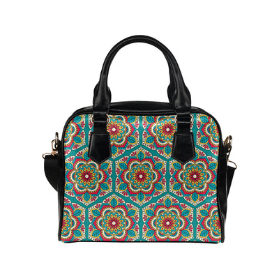 Mandala Pattern Print Design 03 Shoulder Handbag