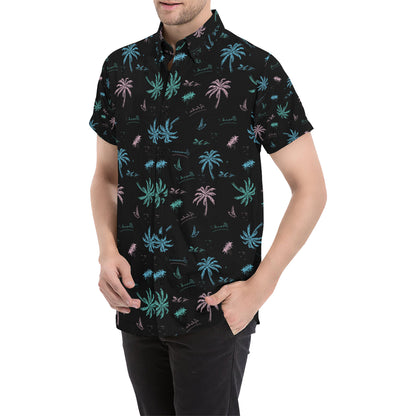 Aloha Hawaii Pattern Print Design 03 Men's Short Sleeve Button Up Shirt