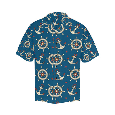 Anchor Pattern Print Design 02 Men's Hawaiian Shirt