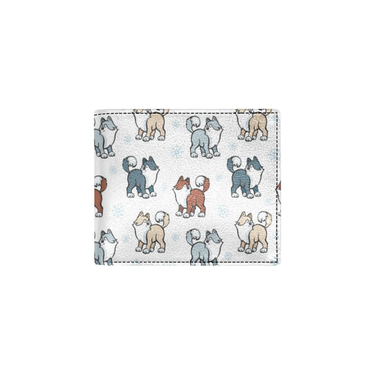 Alaskan Malamute Pattern Print Design 02 Men's ID Card Wallet