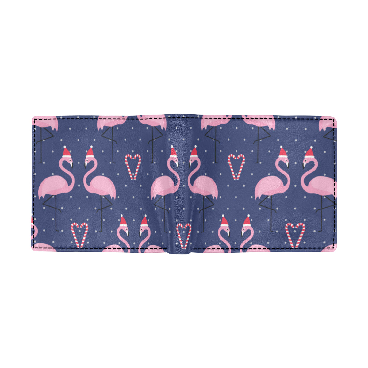 Flamingo Christmas Men's ID Card Wallet