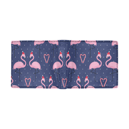 Flamingo Christmas Men's ID Card Wallet
