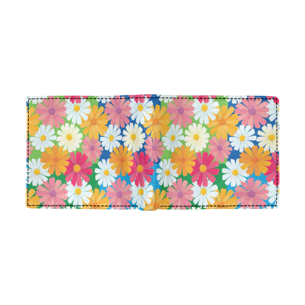 Daisy Pattern Print Design DS05 Men's ID Card Wallet
