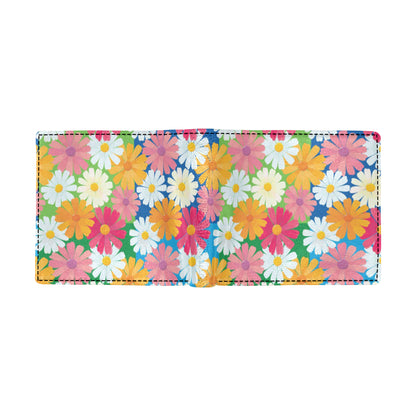Daisy Pattern Print Design DS05 Men's ID Card Wallet