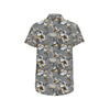 Hummingbird Pattern Print Design 02 Men's Short Sleeve Button Up Shirt