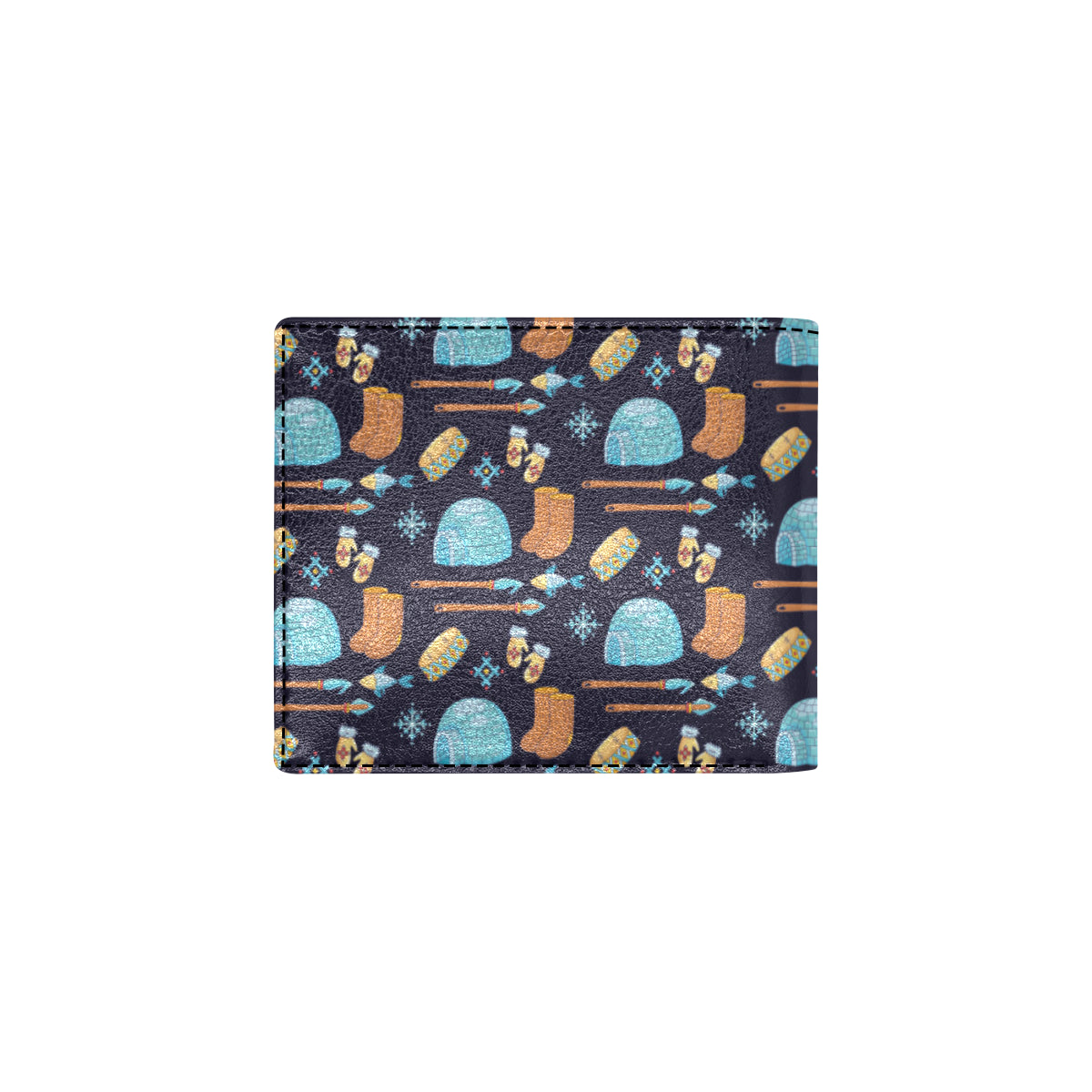 Eskimo Pattern Print Design 02 Men's ID Card Wallet