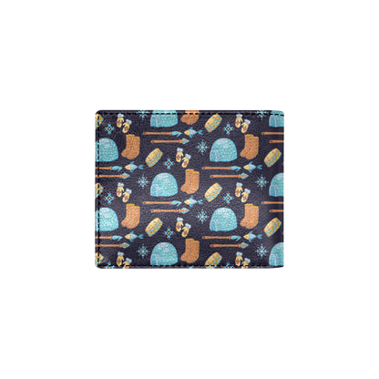 Eskimo Pattern Print Design 02 Men's ID Card Wallet