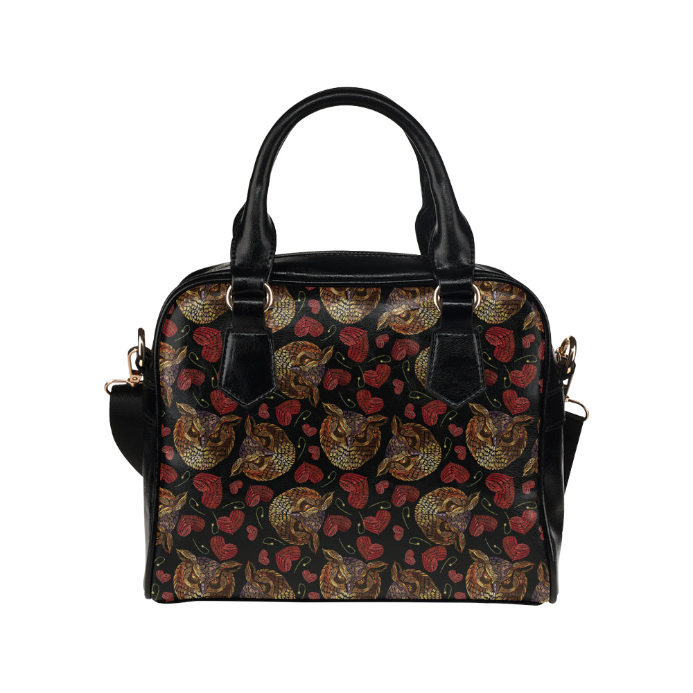 Owl Pattern Print Design A08 Shoulder Handbag