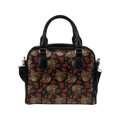 Owl Pattern Print Design A08 Shoulder Handbag