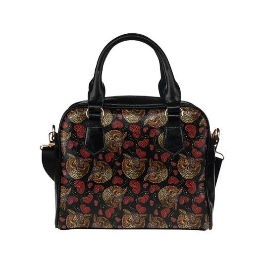 Owl Pattern Print Design A08 Shoulder Handbag