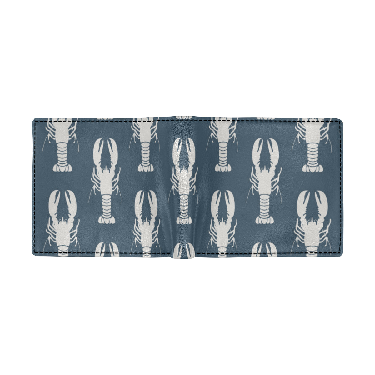 Lobster Pattern Print Design 02 Men's ID Card Wallet