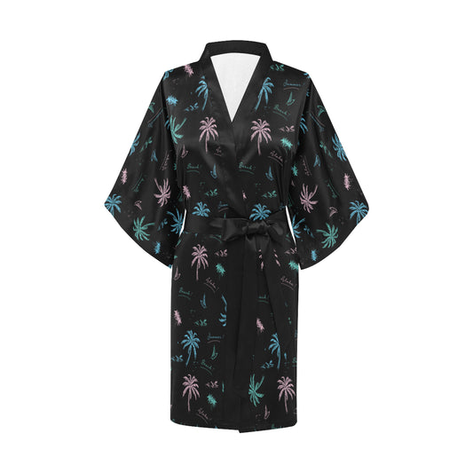 Aloha Hawaii Pattern Print Design 03 Women's Short Kimono