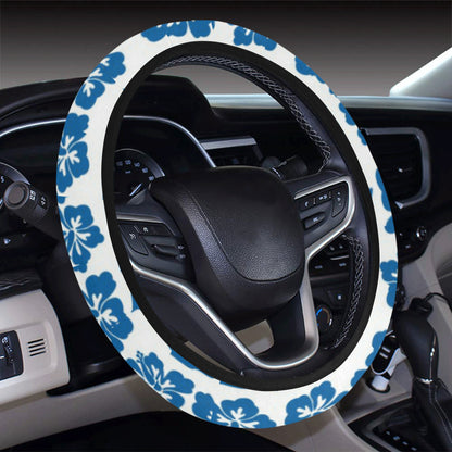Hawaiian Themed Pattern Print Design H021 Steering Wheel Cover with Elastic Edge