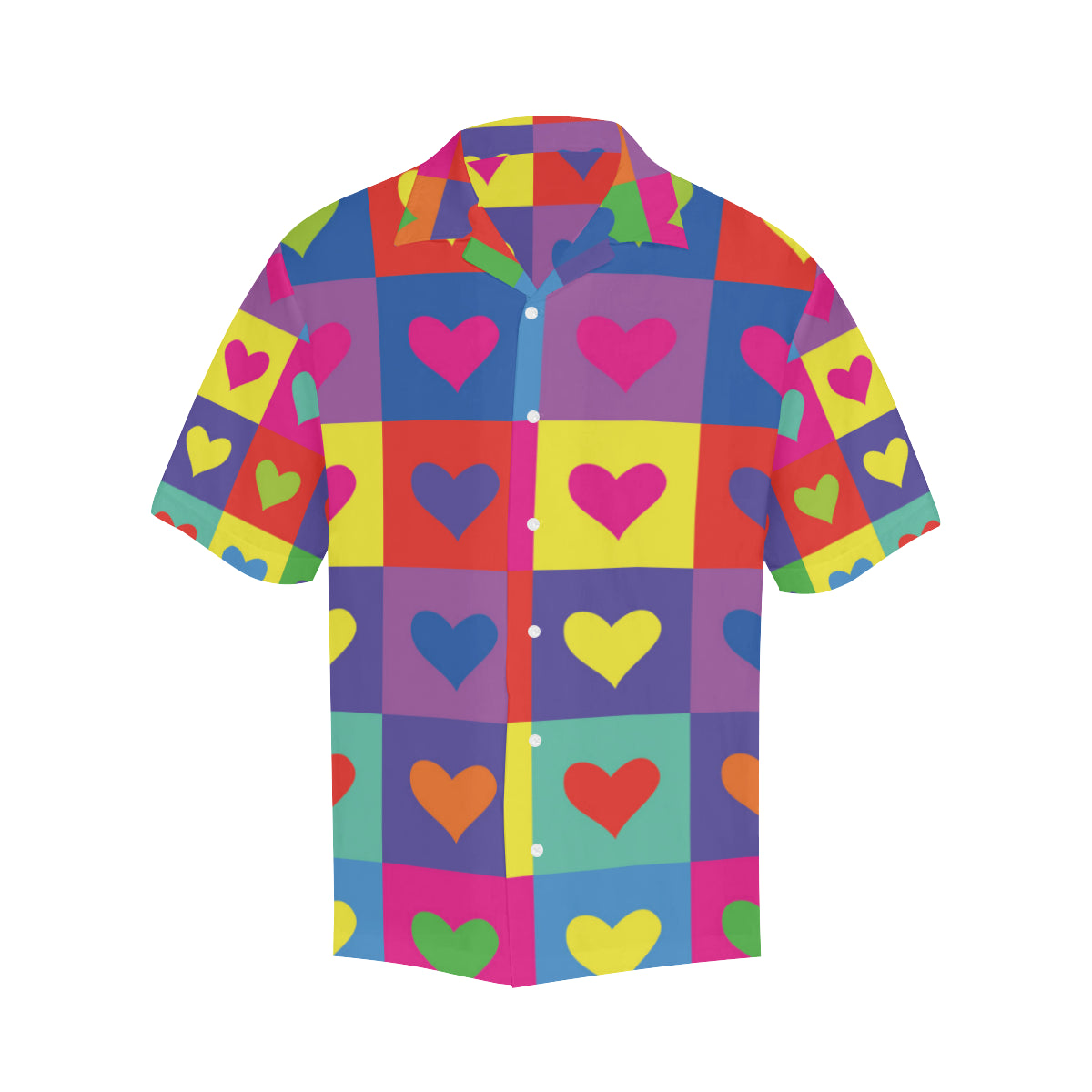 Pop Art Heart Pattern Print Design A01 Men's Hawaiian Shirt