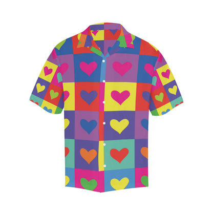 Pop Art Heart Pattern Print Design A01 Men's Hawaiian Shirt