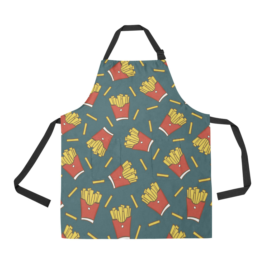 French Fried Pattern Print Design 04 Apron with Pocket