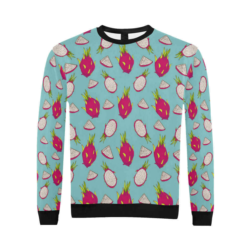 Dragonfruit Pattern Print Design DF01 Men Long Sleeve Sweatshirt