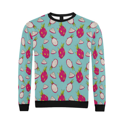 Dragonfruit Pattern Print Design DF01 Men Long Sleeve Sweatshirt