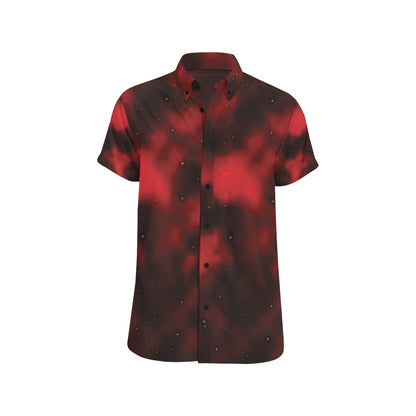 Nebula Pattern Print Design A03 Men's Short Sleeve Button Up Shirt