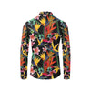 Tropical Flower Pattern Print Design TF015 Men's Long Sleeve Shirt