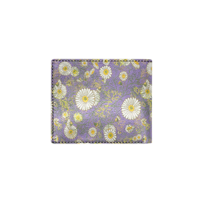Daisy Pattern Print Design DS011 Men's ID Card Wallet