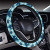 Hibiscus Flower Hawaiian Themed Steering Wheel Cover with Elastic Edge