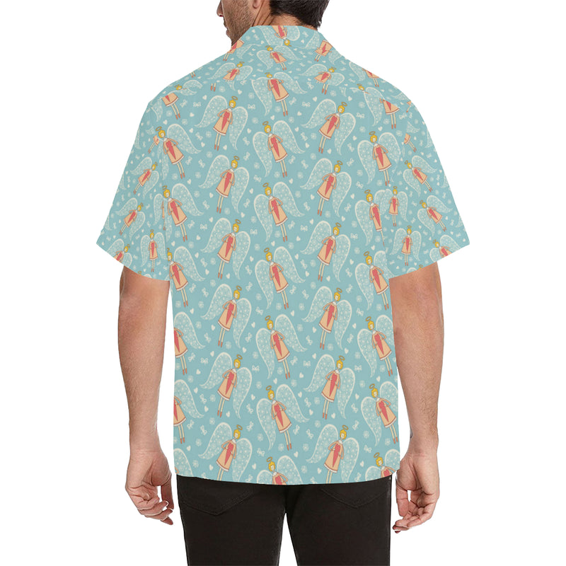 Angel Pattern Print Design 01 Men's Hawaiian Shirt