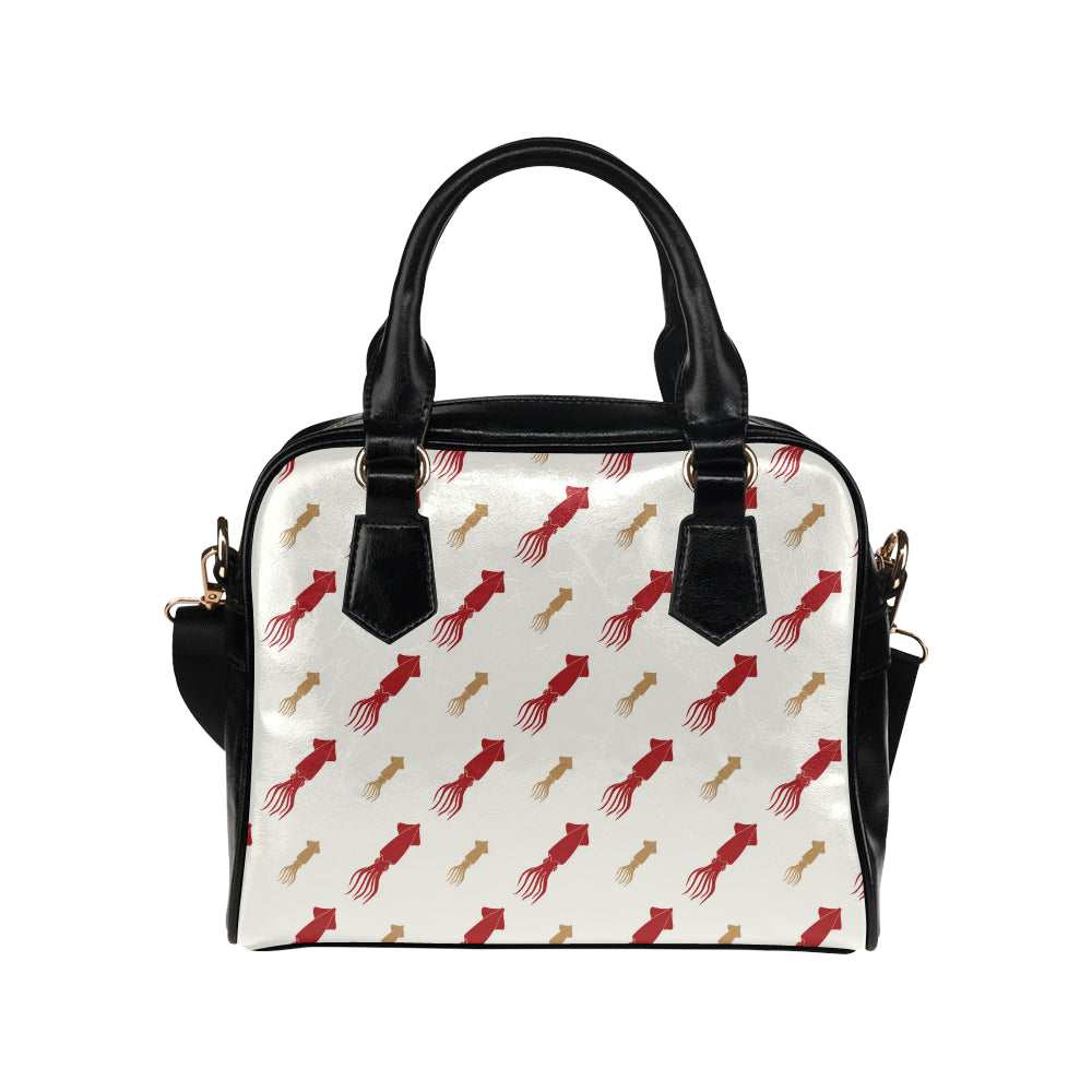 Giant Squid Pattern Print Design 01 Shoulder Handbag