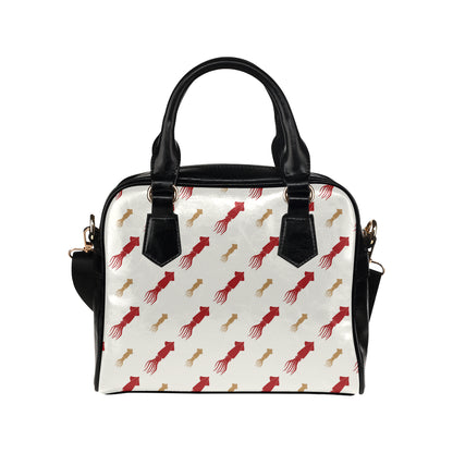 Giant Squid Pattern Print Design 01 Shoulder Handbag