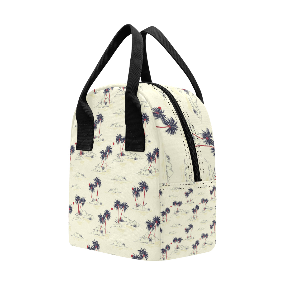 Palm Tree Pattern Print Design PT08 Insulated Lunch Bag