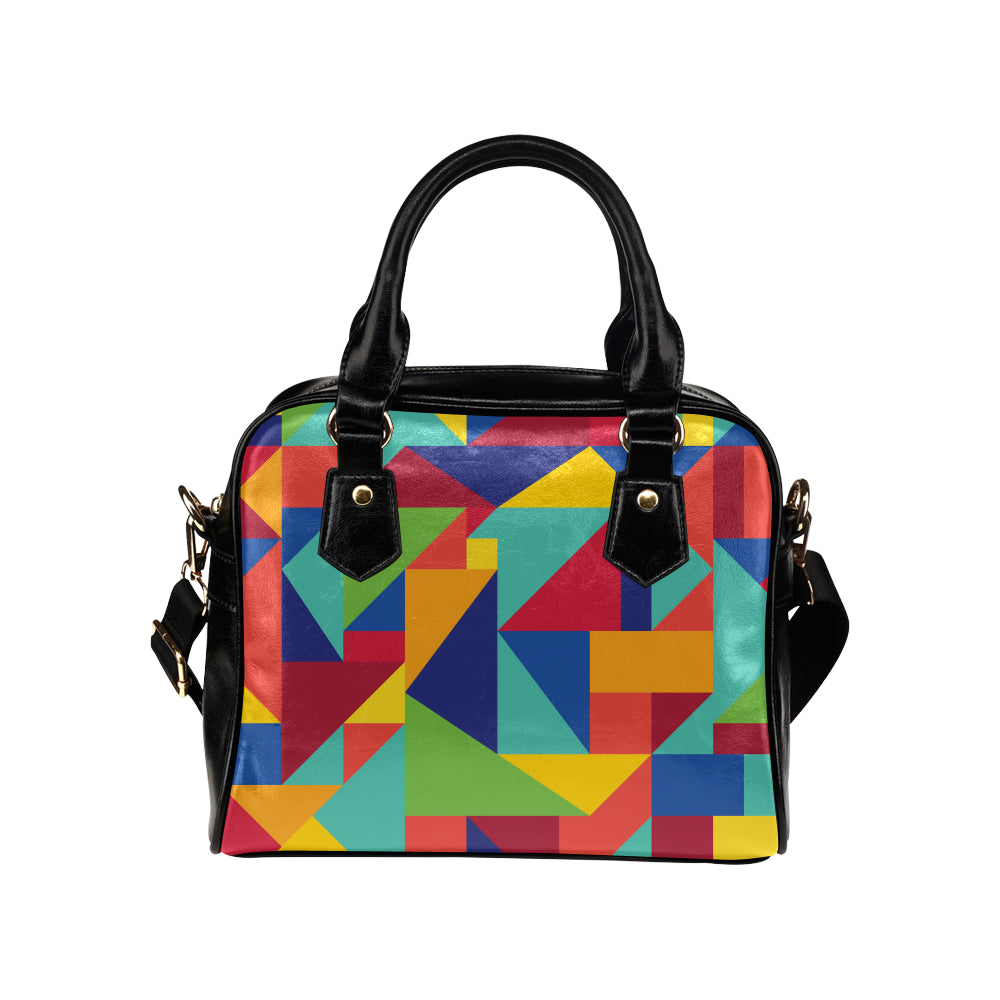 Mosaic Pattern Print Design 01 Shoulder Handbag