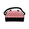 Checkered Red Pattern Print Design 04 Shoulder Handbag