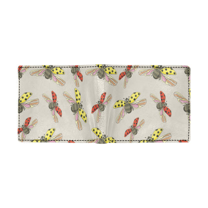 Ladybug Pattern Print Design 04 Men's ID Card Wallet