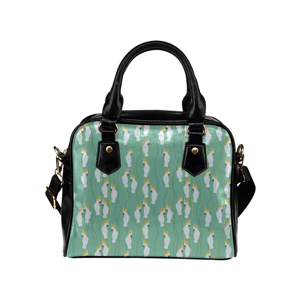 Cockatoo Pattern Print Design 01 Shoulder Handbag