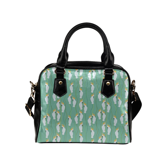 Cockatoo Pattern Print Design 01 Shoulder Handbag