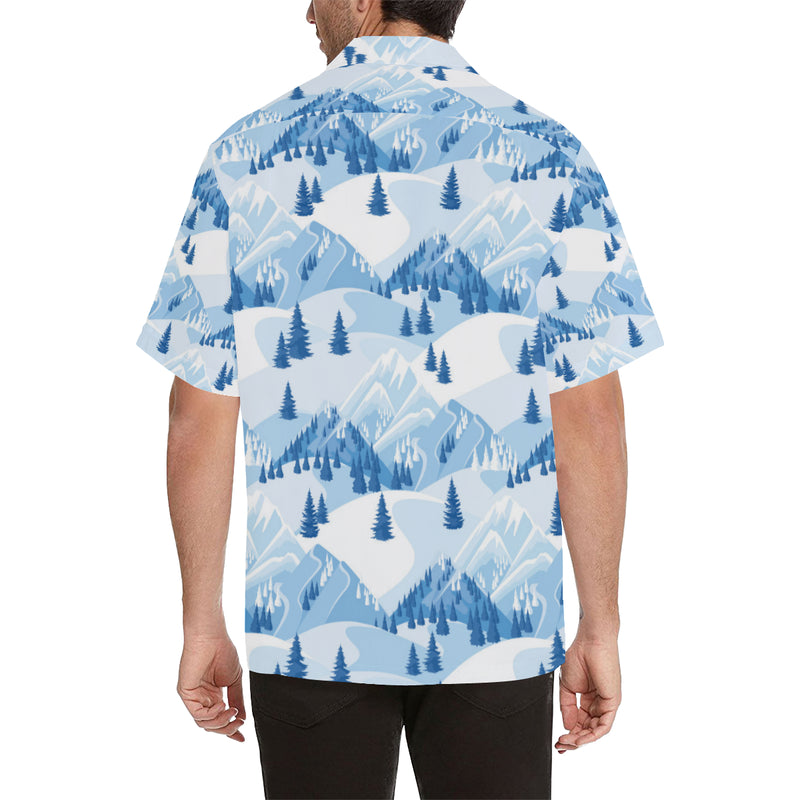 Mountain Pattern Print Design 03 Men's Hawaiian Shirt