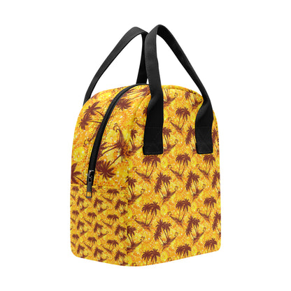 Palm Tree Pattern Print Design PT012 Insulated Lunch Bag