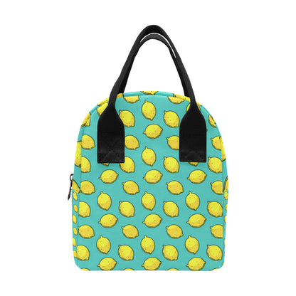 Lemon Pattern Print Design LM04 Insulated Lunch Bag
